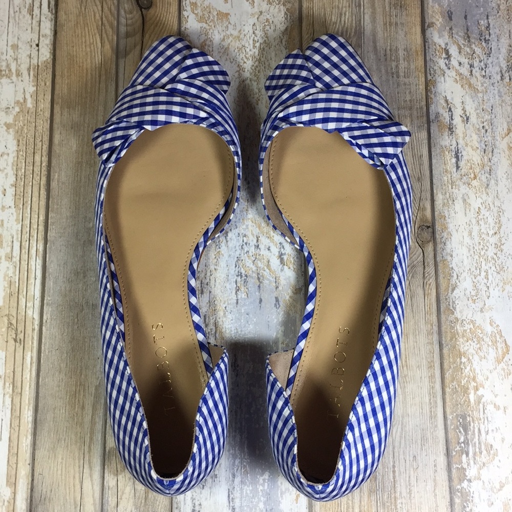 🌺Talbots Blue Edison D’orsay Bow Shoe - Picture 6 of 9